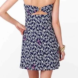 Lilly Pulitzer Clyde strapless anchors dress 12